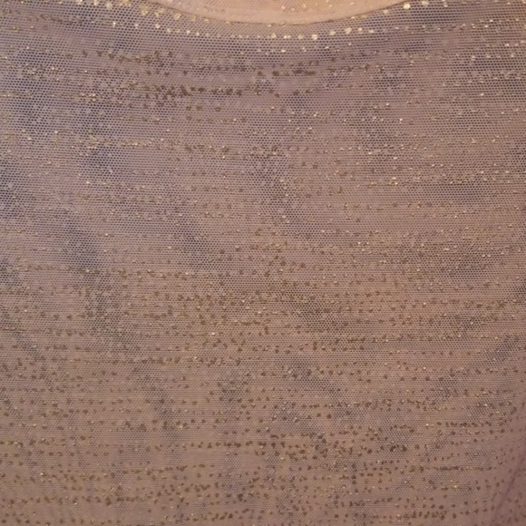 3/$18 Sheer Small Pink and Gold Top - Picture 2 of 3